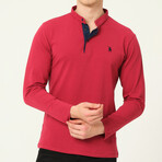 Remi Button-Up Pullover // Burgundy (S)