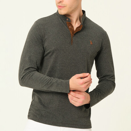 Remi Button-Up Pullover // Anthracite (Small)