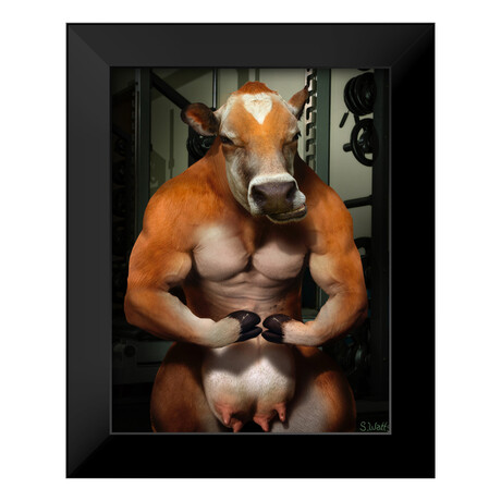 Buffed Bovine (13"H x 16"W x 2"D)