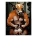 Buffed Bovine (13"H x 16"W x 2"D)