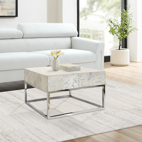 Arabella Cowhide Upholstered Coffeetable