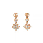 Gucci // Flora 18K Rose Gold Diamond Earrings // New