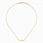 Gucci // Link to Love Necklace 18K Yellow Gold Gucci Bar // 17.7" // New