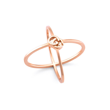 Gucci // GG Running 18K Rose Gold Criss-Cross Ring // Ring Size: 7.25 // New