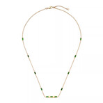 Gucci // Link to Love Baguette Tourmaline Necklace // 17.7" // New