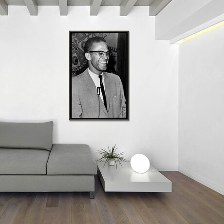 Malcolm X (1925-1965) by Ed Ford (26"H x 18"W x 0.75"D)