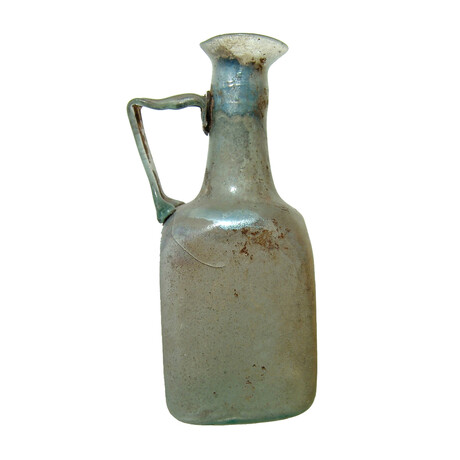 Roman Holy Land Glass Juglet // 3rd - 4th Century CE