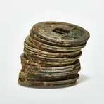 Stack of Chinese Coins from a Song Dynasty Hoard // 960-1279 AD