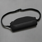 Leather 3 in 1 Sling Backpack // Black