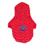 Champion X Fresh Pawz // Logo Repeat Hoodie // Dog Clothing (S)