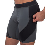 Shorts // Gray + Black (S)