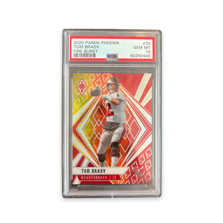 Tom Brady // 2020 Panini Phoenix Fire Burst // PSA 10 Gem Mint