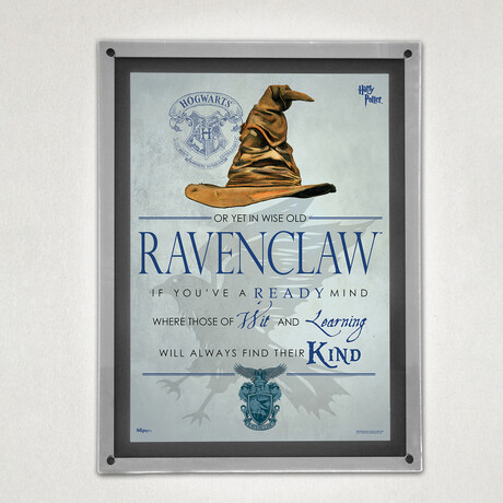 Harry Potter // Sorting Hat Ravenclaw // MightyPrint™ Wall Art // Backlit LED Frame