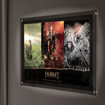 Hobbit Trilogy // There and Back Again // MightyPrint™ Wall Art // Backlit LED Frame