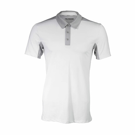 Crest Lifestyle Performance Fabric Polo 2.0 // White + Gray (XL)