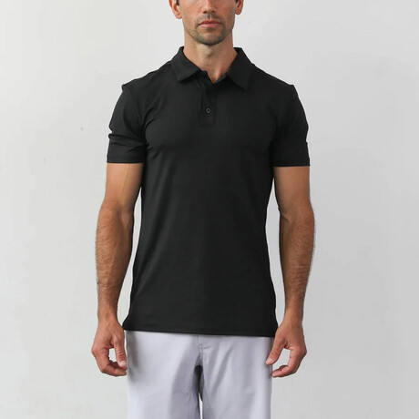Crest Lifestyle Performance Fabric Polo 2.0 // Black (Large)