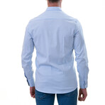 7207 Reversible Cuff Button-Down Shirt // Blue (3XL)