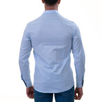7215 Reversible Cuff Button-Down Shirt // Light Blue (3XL)