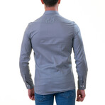 7211 Reversible Cuff Button-Down Shirt // Gray + Navy (3XL)