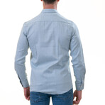 7216 Reversible Cuff Button-Down Shirt // Green + Burgandy (M)