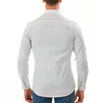 7213 Reversible Cuff Button-Down Shirt // Black + White (4XL)