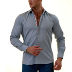 Lloyd Reversible Cuff Button-Down Shirt // Green + Burgandy (L)