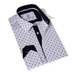 Daniel Reversible Cuff Button-Down Shirt // Black + White (M)