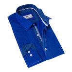 7210 Reversible Cuff Button-Down Shirt // Blue (3XL)