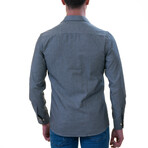 7214 Reversible Cuff Button-Down Shirt // Gray Oxford + Golden (3XL)