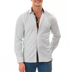Daniel Reversible Cuff Button-Down Shirt // Black + White (5XL)
