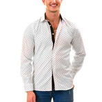 7213 Reversible Cuff Button-Down Shirt // Black + White (L)