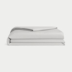Linen Bamboo Duvet Cover // Light Gray (Twin)