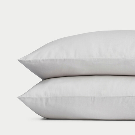 Bamboo Linen Pillow Cases // Light Gray (Standard)