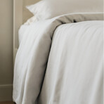 Linen Bamboo Duvet Cover // Light Gray (Twin)