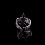 Flying Raven Ring // Oxidized Silver (7.5)