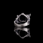 Zodiac Taurus Ring // Oxidized Silver (7.5)
