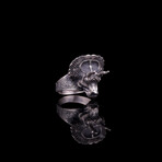 Triceratops Ring // Oxidized Silver (7.5)