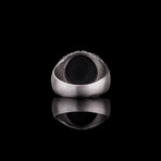 Chaos Signet Ring with Skulls // Oxidized Silver (7.5)