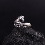 Chic Horse Ring // Oxidized Silver (8.5)