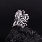 Giant Octopus Ring // Oxidized Silver (8)