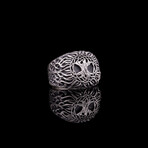 Tree of Life Ring // Oxidized Silver (5.5)