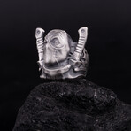 Deadpool Ring // Oxidized Silver (9)