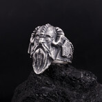 Heavy Viking Warrior Ring // Oxidized Silver (15.5)