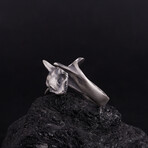 Realistic Shark Ring // Oxidized Silver (6)