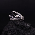 Male Angel Ring // Oxidized Silver (6.5)