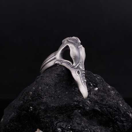 Plague Doctor Ring // Oxidized Silver (5.5)
