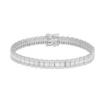 Jewelry Co. // 18K White Gold Tennis Bracelet Iced Out Natural Diamond // 15" // New