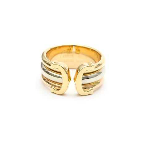 Cartier // 18K White Gold + 18K Yellow Gold + 18K Rose Gold Trinity Ring // Ring Size: 6 // 8g // Pre-Owned