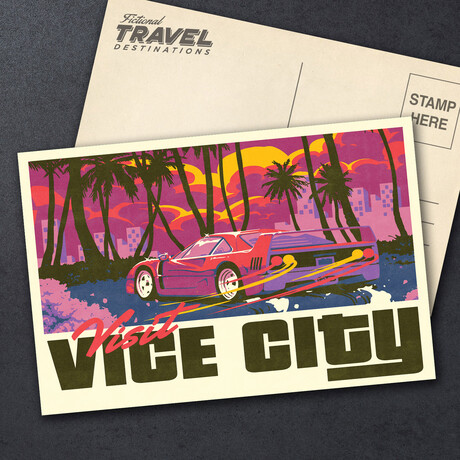 Vice City Postcard // Grand Theft Auto