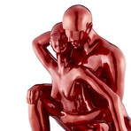 Romance Couple Sculpture // Large // Metallic Red